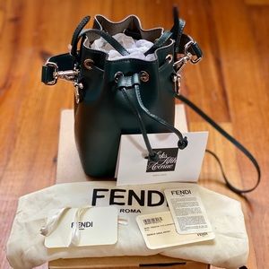Fendi Mini Mon Tresor Leather Bucket Bag